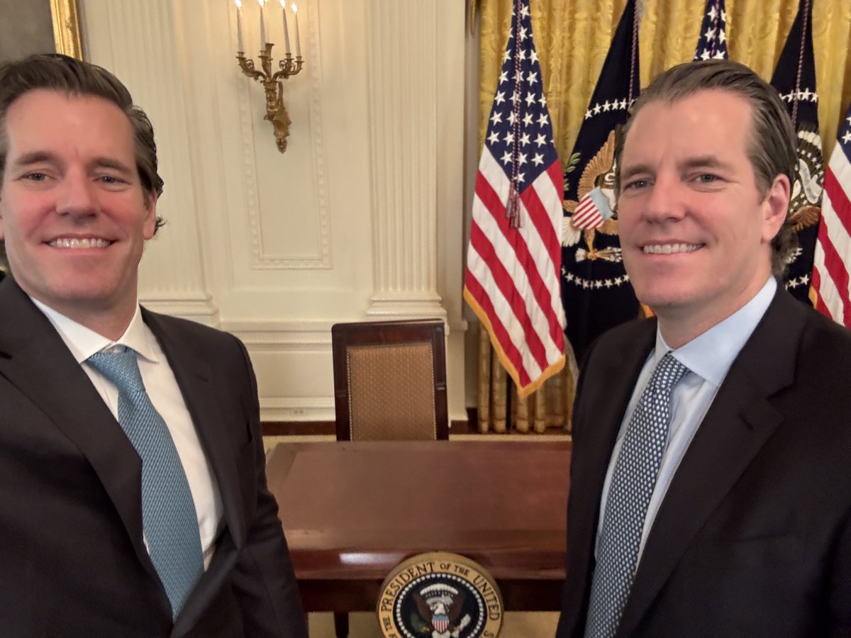 cameron's tweet image. The desk where it happened. GENIUS Act has been signed by President Trump and is now the law of the land. This creates a Federal framework for stablecoins. Huge. Next up, market structure!