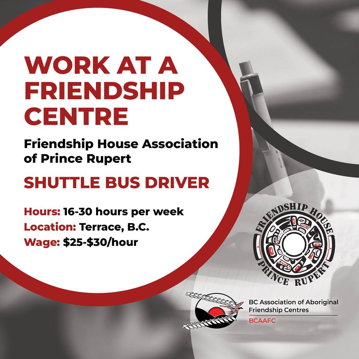 The Friendship House Association of Prince Rupert is looking for a shuttle bus driver! 🚌

Check out the full posting and apply by July 30, 2025: hseds.ca/jobboard/shutt…
