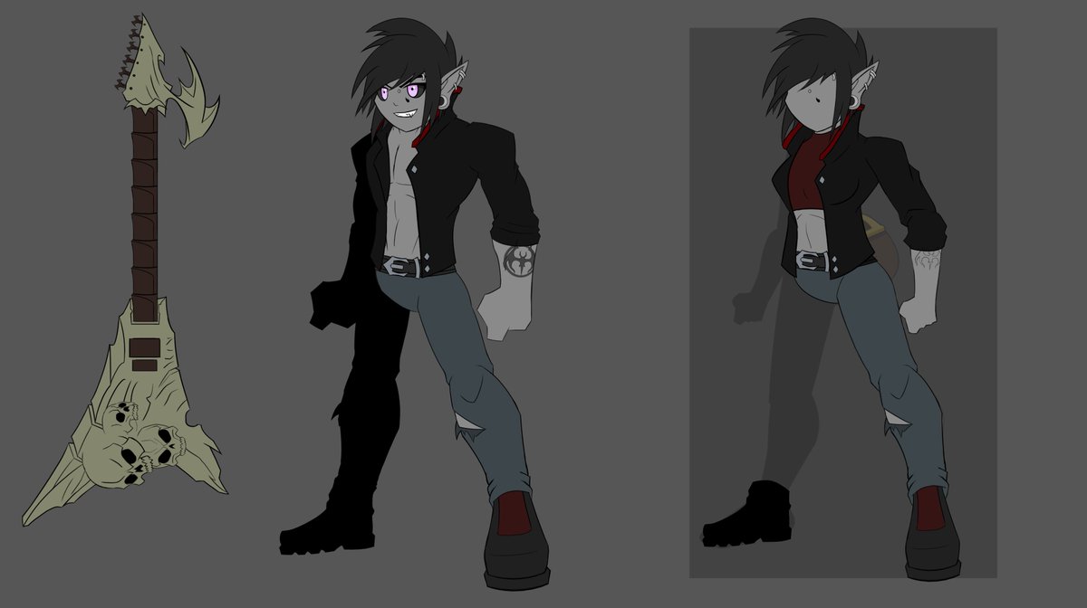 Sketching a translation of Jack Crescent &amp; the Gnarly Guitar of Doom. Gon' be suggesting it for Mogloween

<a href="/AEArtStation/">AQW ArtStation</a> <a href="/Alina_AE/">Alina</a>