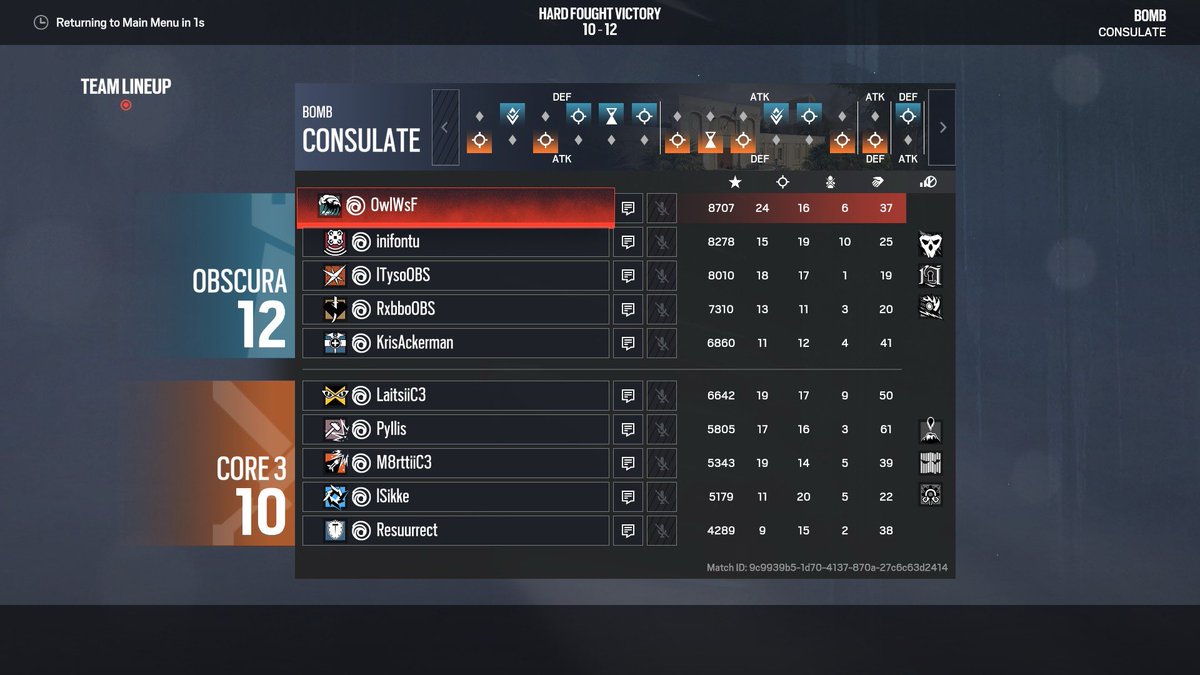 2 Infinite Overtimes, plenty of Clutches and last minute executes, OBSCURA take the win over CORE 3 to secure their spot in Stage 2

NHL:7-5 Core
Lair:10-8 OBS
Consulate:12-10 OBS

MVP: <a href="/rMarttila_/">M8rttii</a>

Thanks again to <a href="/ItsTraviiiii/">Traviiiii</a> and <a href="/Daratomic_/">Dara ❤️🍪 🔜 Scotia, NFC, CFz, AC 2026</a> for Cast tonight.

VoD posted Soon!