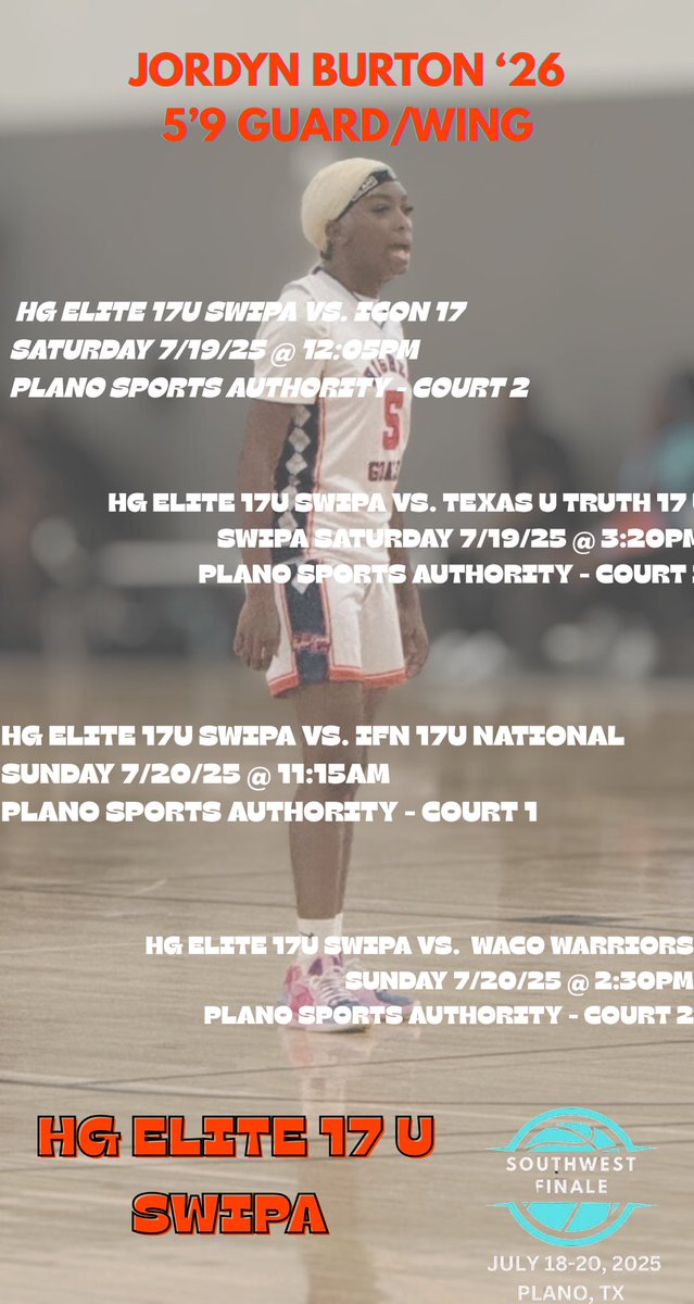 Jordyn__b_'s tweet image. Last Ride with my @HigherGoalsHoop Swipa sisters. Coaches, if you are in the area, please check us out @showcasehoops_ Southwest Finale in Plano, Texas! #lastride #t2d @FullThrottleT2D