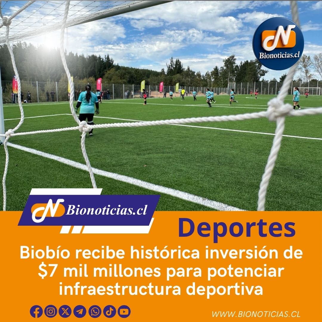 Biobío recibe histórica inversión de $7 mil millones para potenciar infraestructura deportiva
bionoticias.cl/biobio-recibe-… 
#DeporteRegional #CañeteAvanza #EstadioFiscal #InversiónPública #BiobíoActiva