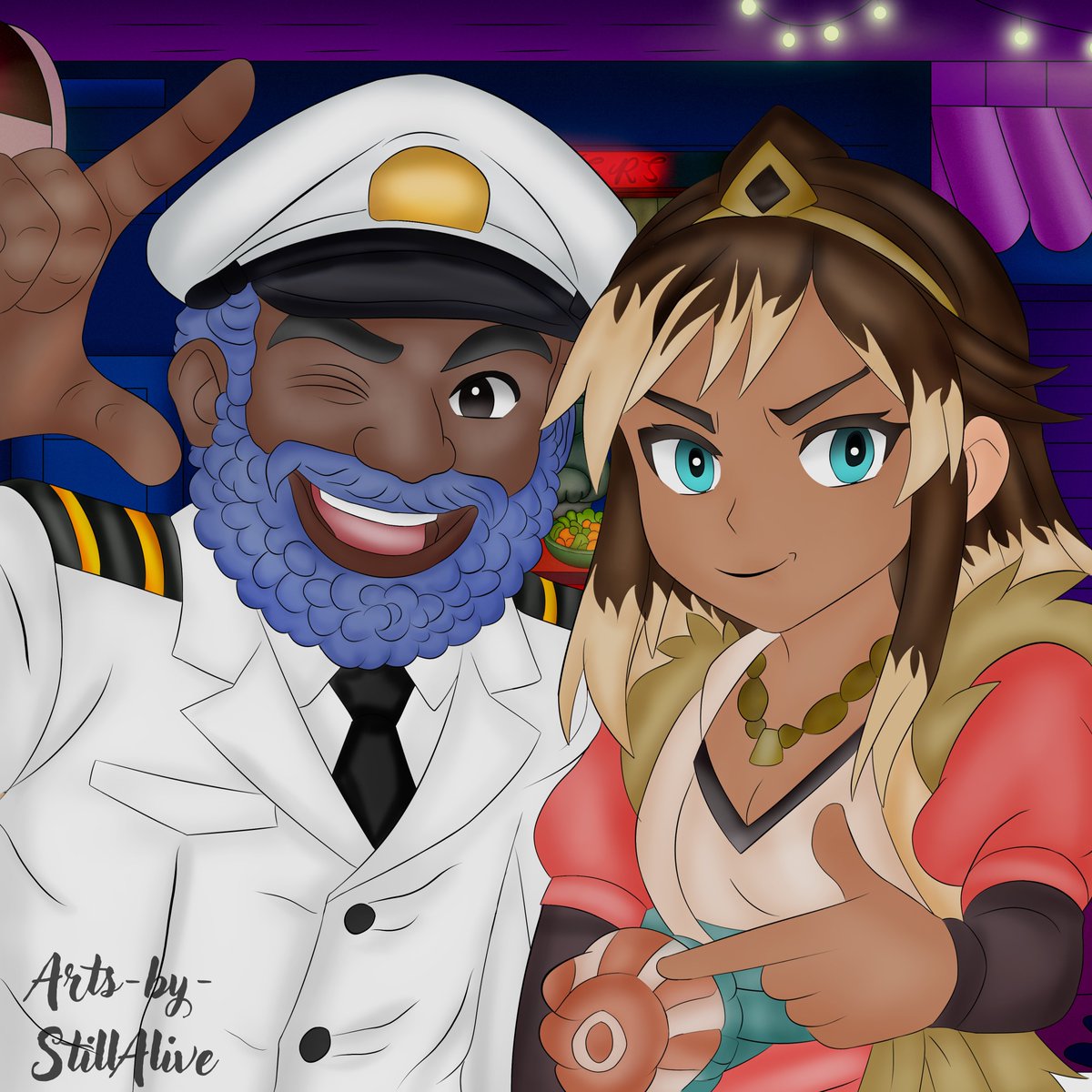 ByStillalive's tweet image. From sketch to full color! 🎨 These two legends are ready for adventure and selfies! ⚓🔥
commission done &amp;lt;3
#digitalart 
#characterdesign 
#FromSketchToFinal
#commissionsopen