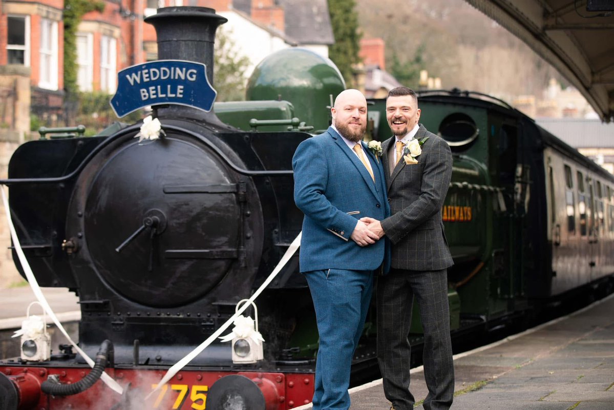 HenryFan91's tweet image. Throw back to earlier this year when my husband and I had every train enthusiasts dream wedding! Percy was also there to present the good luck package too!