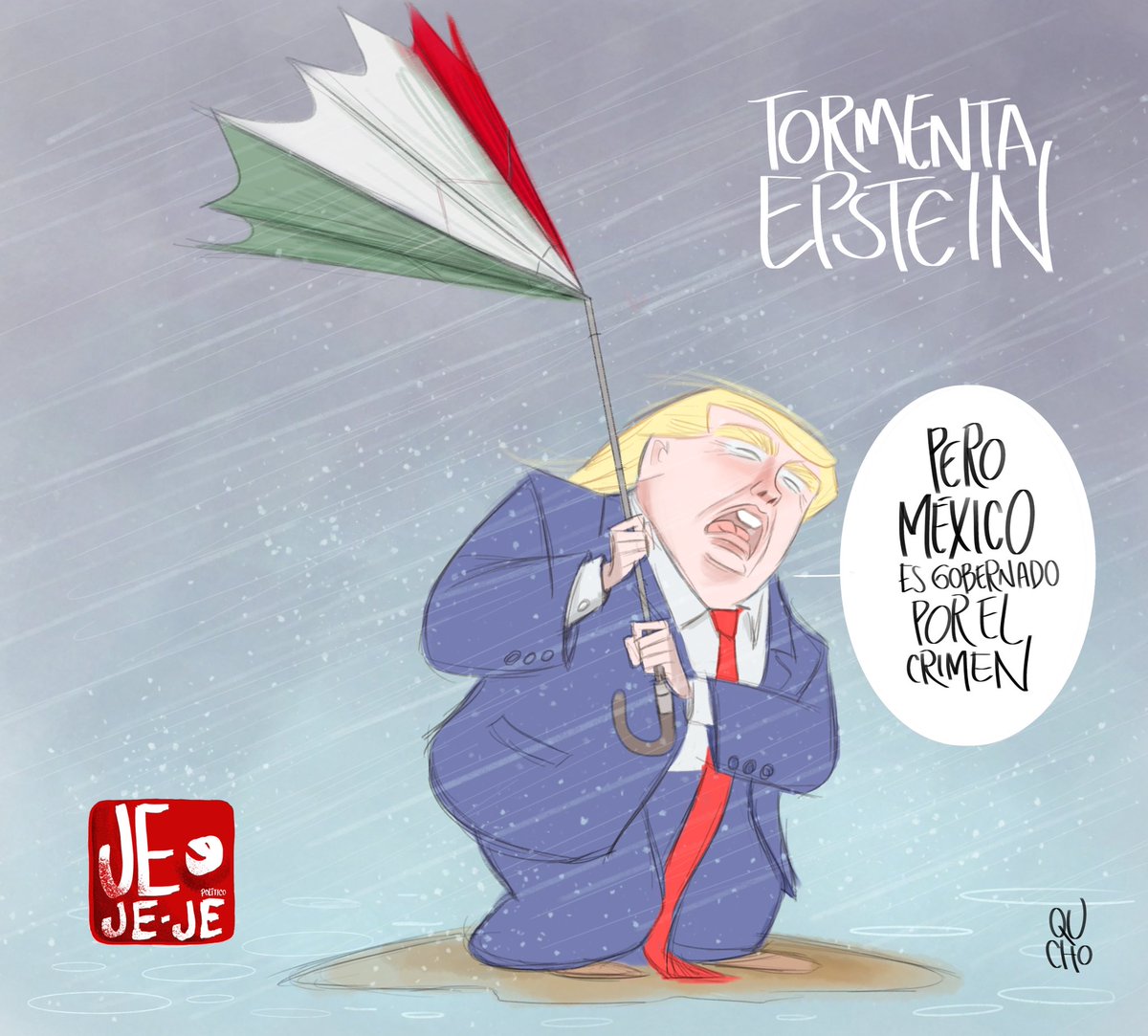 jejejepolitico's tweet image. 🇺🇸 Al parecer, los políticos mexicanos no son los únicos que usan paraguas para tapar tormentas…
Trump intenta cubrirse con la bandera…
pero lo que le está lloviendo no es precisamente “inmigración ilegal”.
Mientras tanto, él asegura:
“México es el del crimen organizado”
👀…