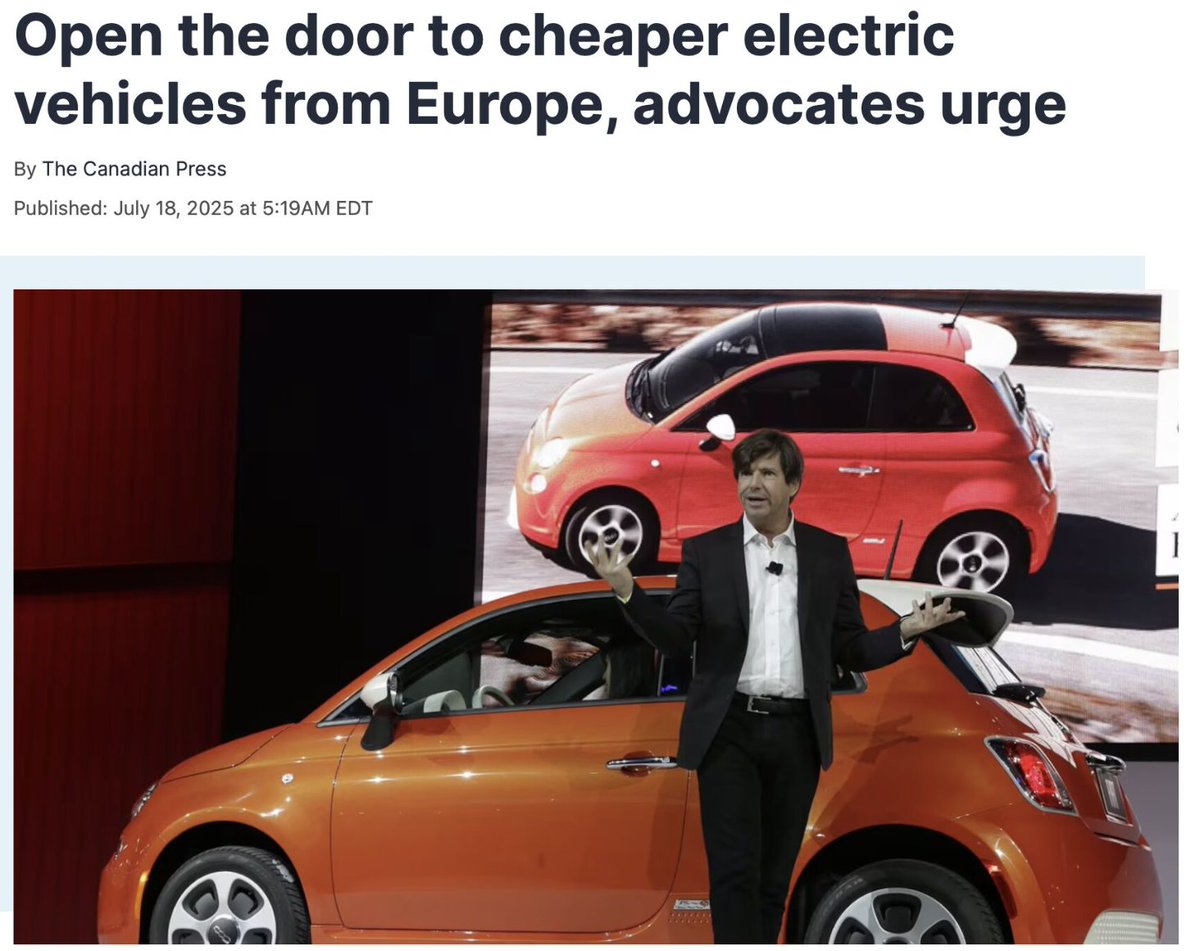 DBretonEMC_MEC's tweet image. Let affordable European electric vehicles into the country. 

My wife has been driving in a mini European EV for 11 years, so there&apos;s no reason to stop other affordable European EVs from coming here.

Canada doesn&apos;t produce ANY affordable electric car.

bnnbloomberg.ca/business/inter…