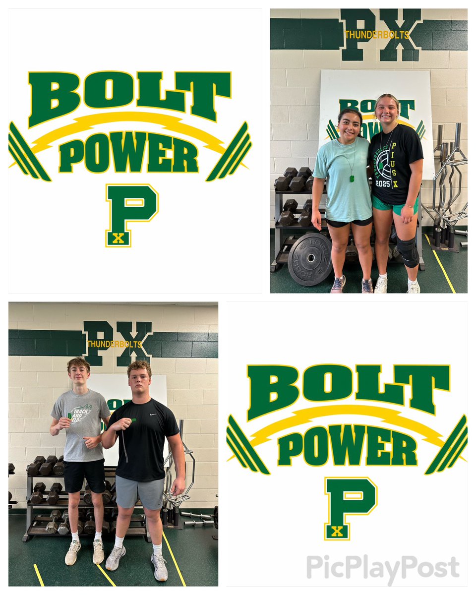 CoachVenable1's tweet image. Pius X Dawgs of The Week; Maria Villa, Stacia Grosserode, Zach Taubenheim and Zeke Mullendore.⚡️