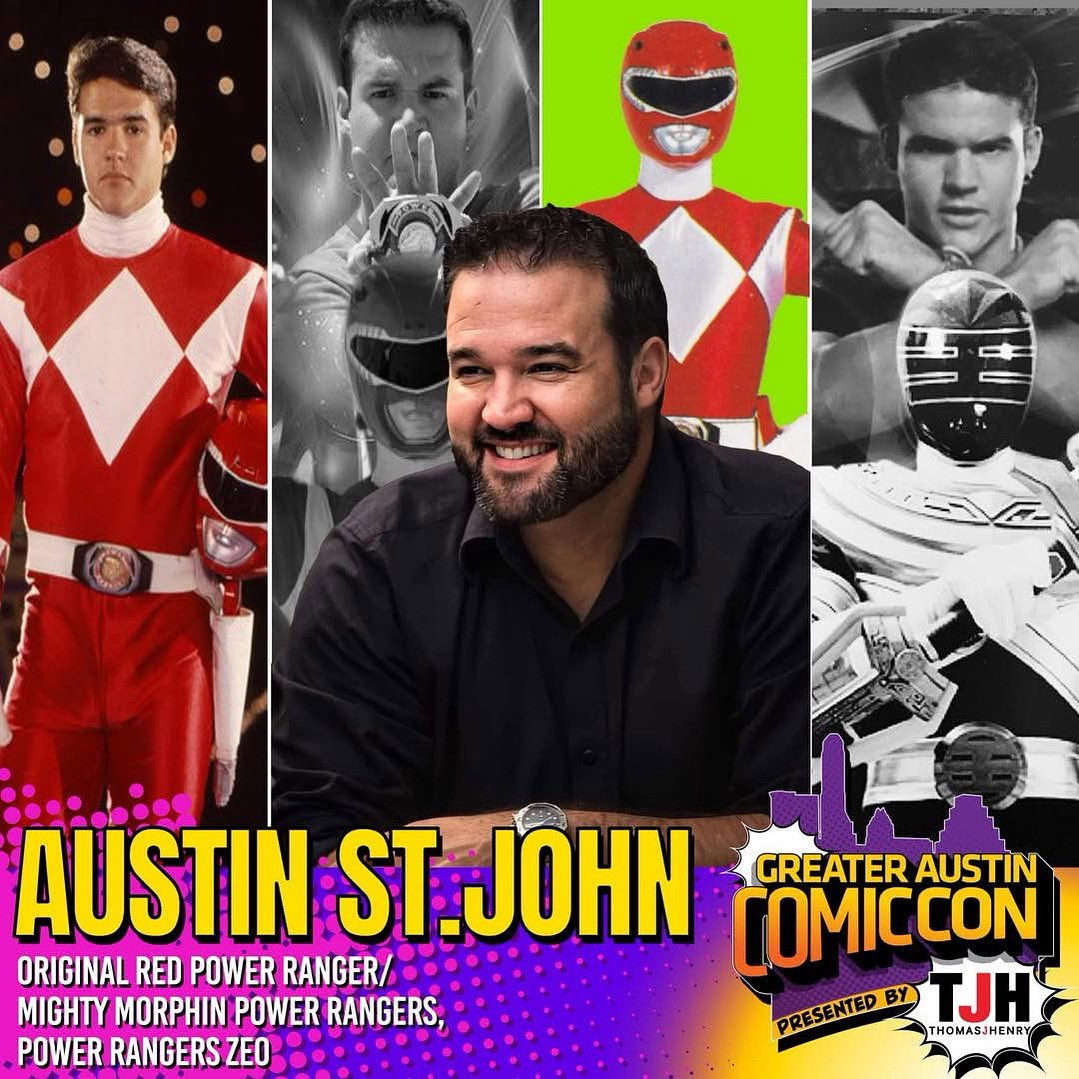 Meet me in Austin! Join me at Greater Austin Comic Con starting tomorrow. I’ll be there both days to listen to your stories, take pictures, sign autographs and answer questions. I’ll see YOU there! #powerrangers #mmpr #zeo #redempt1on #redranger