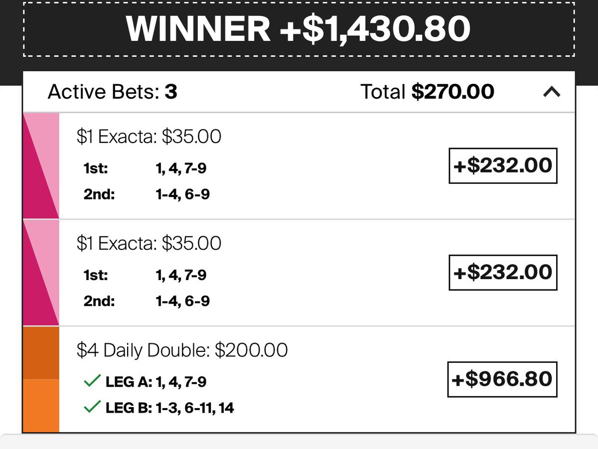 Came to Del Mar to get down 

Got a stack of cash winners for later, need to call money room for more loot