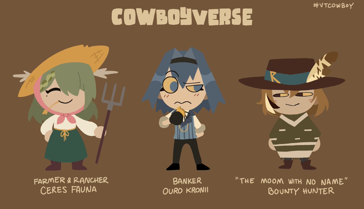 louisewong_art's tweet image. VTuber Cowboyverse - KronFauMei 🌿⌛️🦉
#FineFaunart #kronillust #drawMEI #VTcowboy