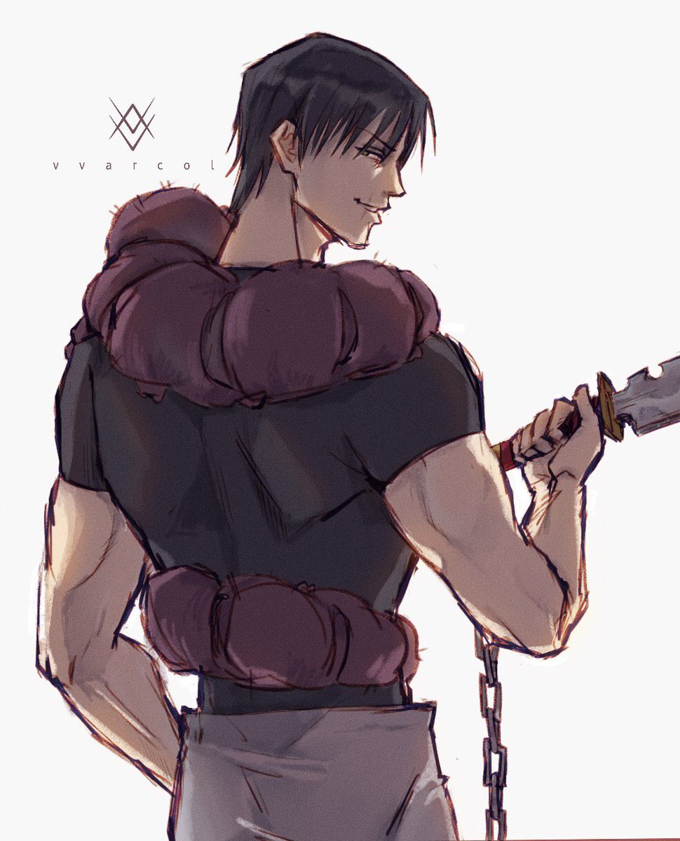 vvarcol's tweet image. Toji‘s back is made of galvanized square steel.
#jjk #TojiFushiguro