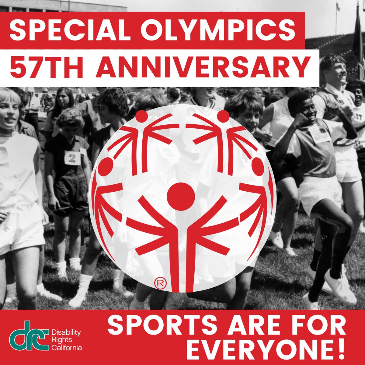 DisabilityCA's tweet image. TODAY we celebrate the 57th anniversary of the Special Olympics! The very first Special Olympics were held on July 20, 1968 in Chicago, Illinois. Over 1,000 athletes with intellectual disabilities from 26 states and Canada came together to publicly demonstrate the importance of…
