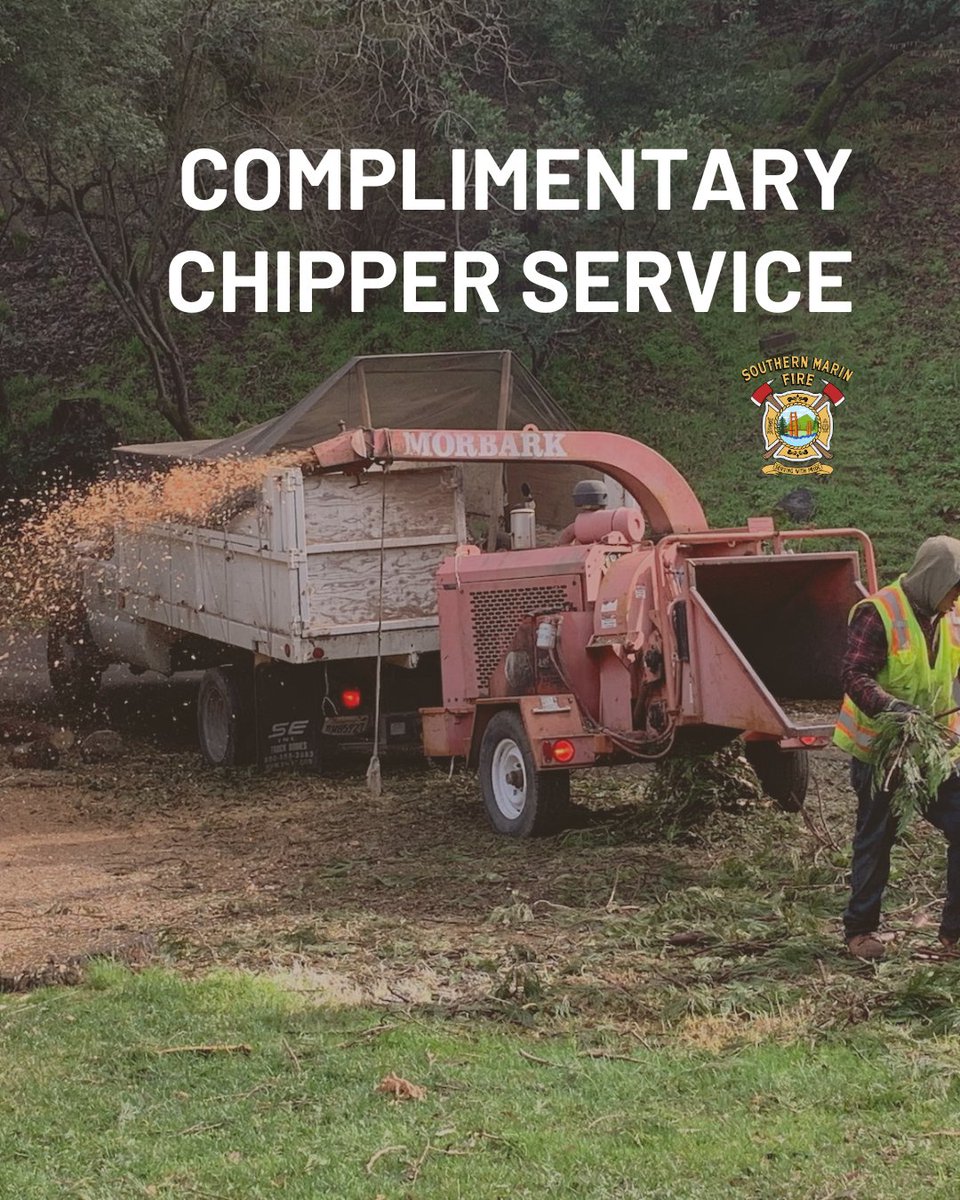 #SMFD offers a complimentary chipper service year-round, encouraging neighbors to coordinate cleanups and schedule joint pickups to maximize efficiency. smfd.org/our-district/p…

🏘️From May 15 to June 15 alone, we serviced 41 homes and properties throughout Southern Marin.
