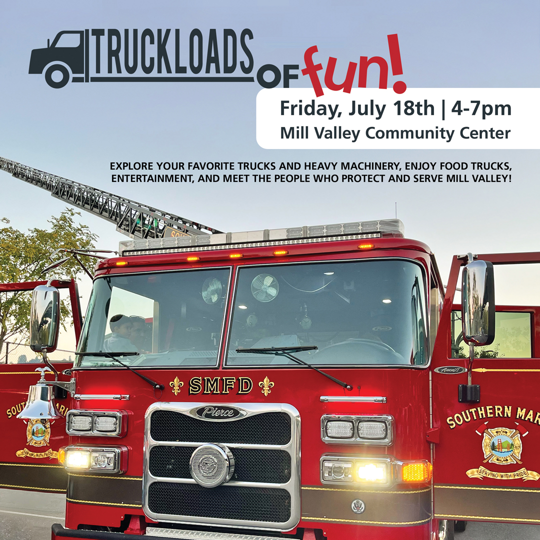 See you there!🚒🚨 Get ready for Truckloads of Fun, a hands-on event  for the whole family! Climb aboard and explore your favorite trucks,  heavy machinery, and emergency vehicles while meeting the heroes who  keep Mill Valley safe.

#millvalley #millvalleylife #trucks