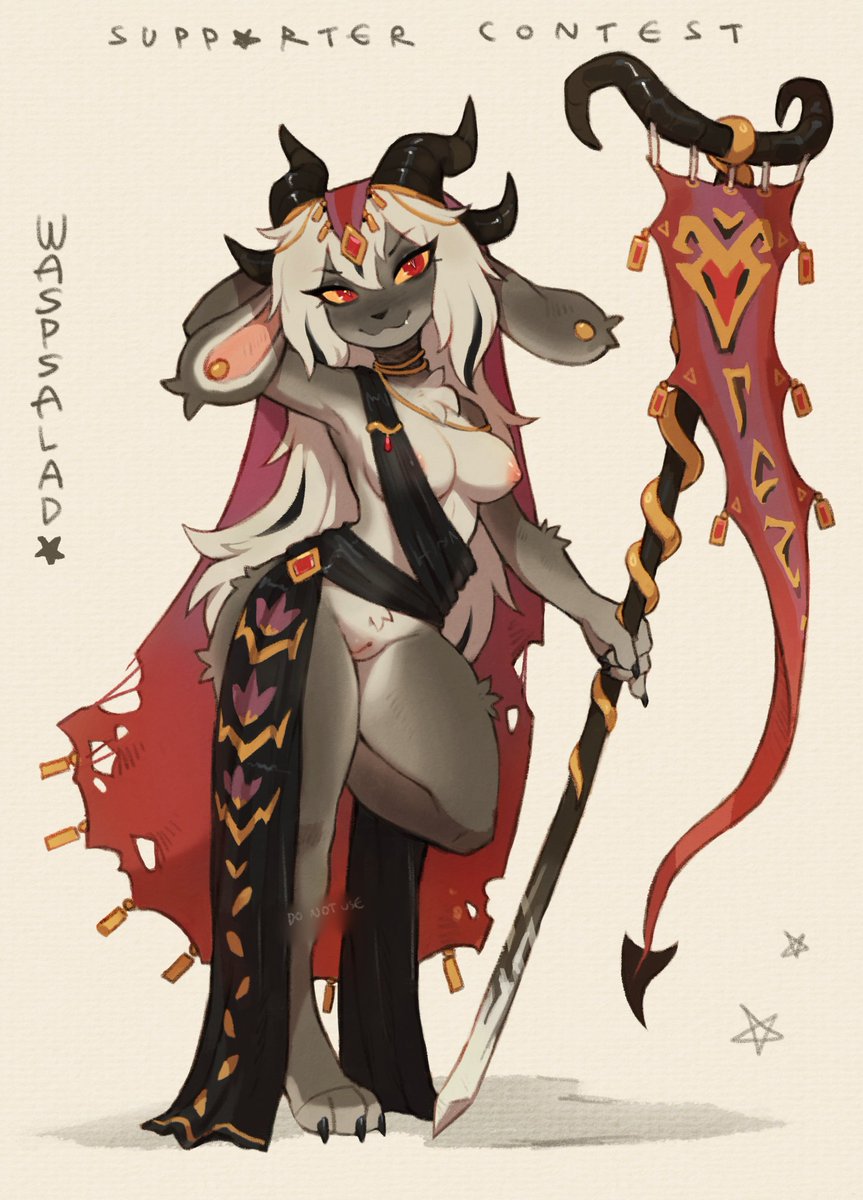 waspsalad's tweet photo. this month's contest prize for the p-site, a demonic cultist bnuuy (was decided in a poll) https://t.co/WHtygVs3in
