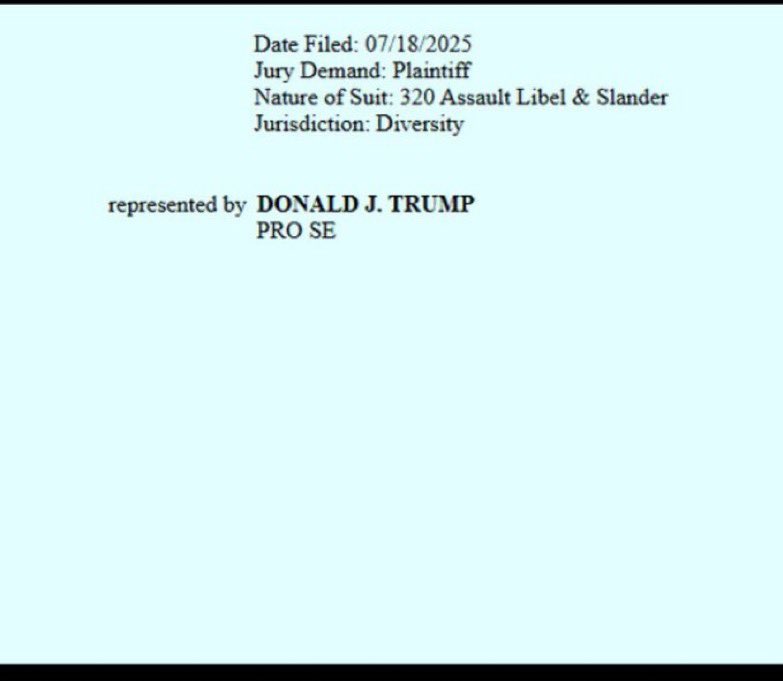 Rightanglenews's tweet image. BREAKING - President Trump has just sued the Wall Street Journal for $10 billion over libel and slander.