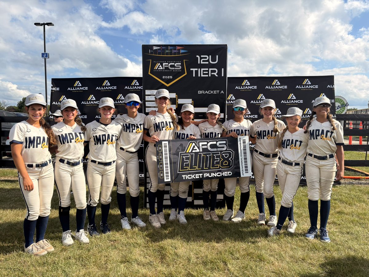 Impact Gold National 12’ (@ignational12) on Twitter photo ELITE 8
We never make things easy… 21 innings to make the elite 8 and these girls showed real grit and heart. #proudcoach
<a href="/thealliancefp/">The Alliance Fastpitch</a> <a href="/ImpactGoldOrg/">Impact Gold Fastpitch</a> <a href="/ExtraInningSB/">EXTRA INNING SOFTBALL</a> <a href="/LineDsoftball/">Line Drive Media</a> ELITE 8
We never make things easy… 21 innings to make the elite 8 and these girls showed real grit and heart. #proudcoach
<a href="/thealliancefp/">The Alliance Fastpitch</a> <a href="/ImpactGoldOrg/">Impact Gold Fastpitch</a> <a href="/ExtraInningSB/">EXTRA INNING SOFTBALL</a> <a href="/LineDsoftball/">Line Drive Media</a>