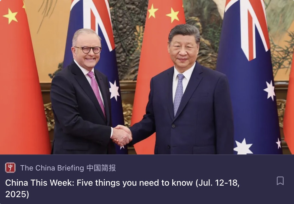 shen_shiwei's tweet image. 📢Check out the latest of my China Briefing newsletter⬇️China This Week Section
Why have🇨🇳China-🇦🇺#Australia ties "turned around"? @AlboMP
What key messages emerged from the Shanghai Cooperation Organization (SCO) foreign ministers’ meeting, as the summit is scheduled for August…