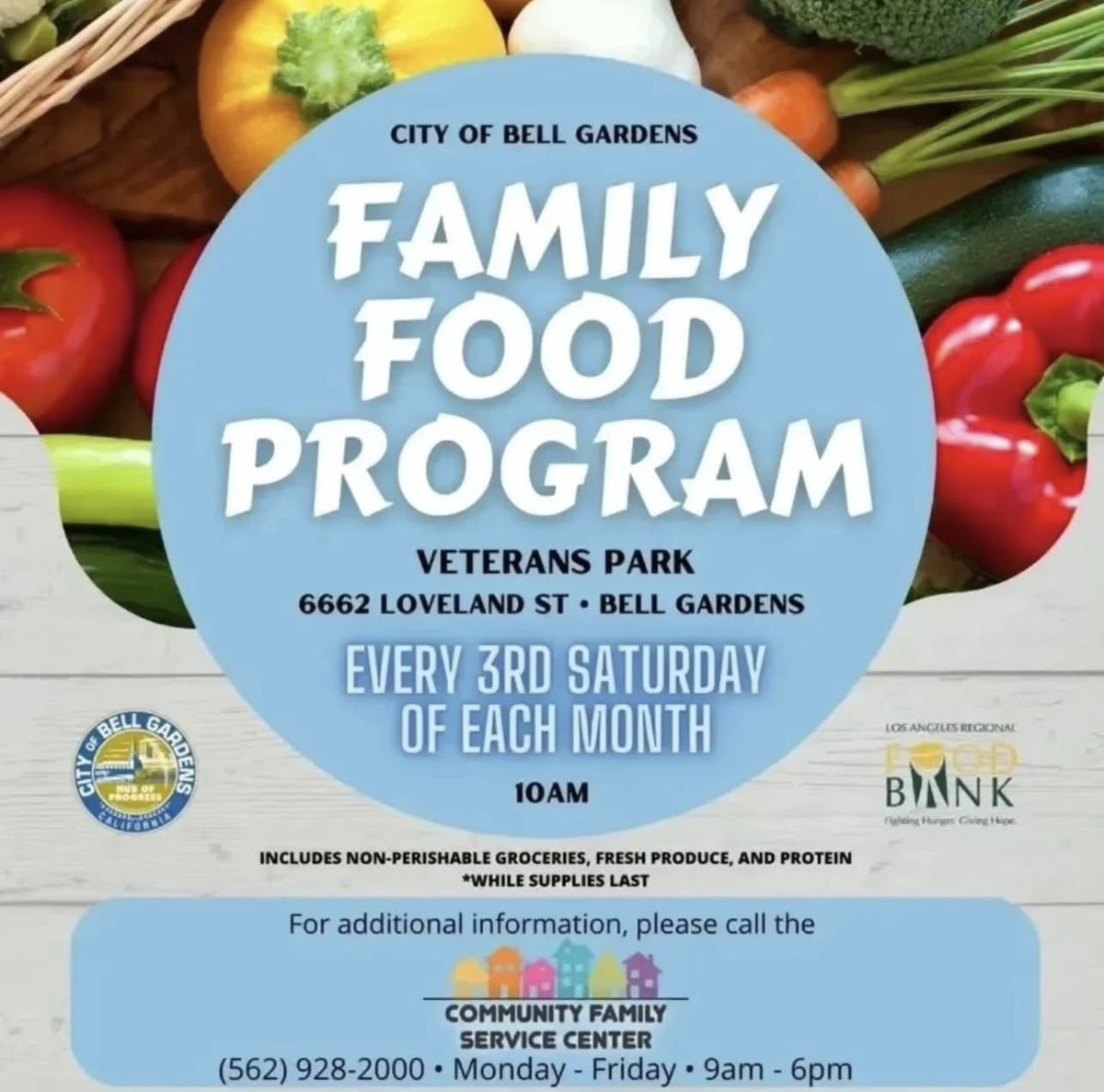 pasc_la's tweet image. Family Food Program tomorrow! @cityofbellgardens #freegroceries #freeproduce #freefood #communityresources #freeresources #peopleinneed #losangeles #lacounty