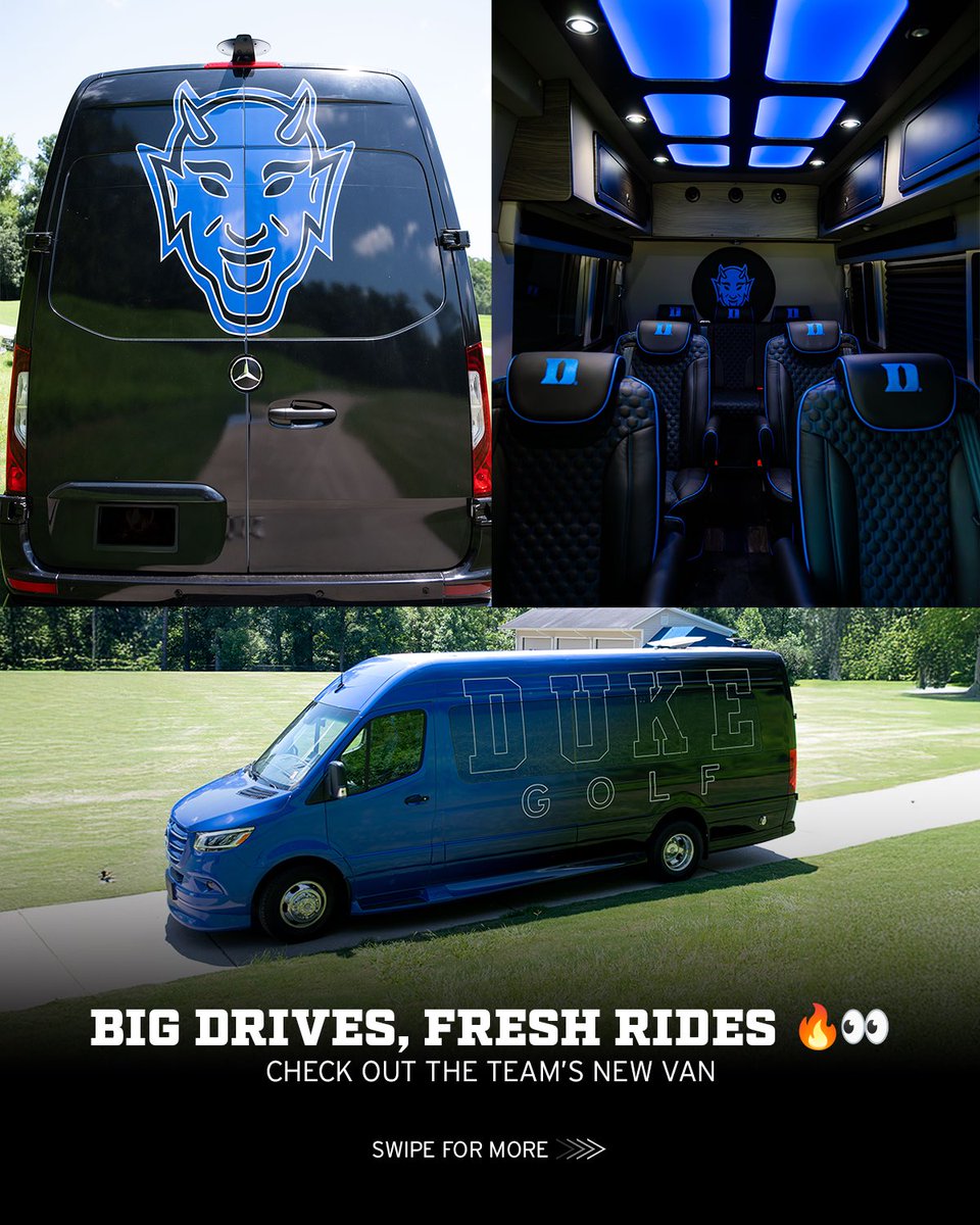 DukeMGOLF's tweet image. Road Trip Ready 🛣️
A huge thank you to everyone who made our new team van a reality! 🏌️