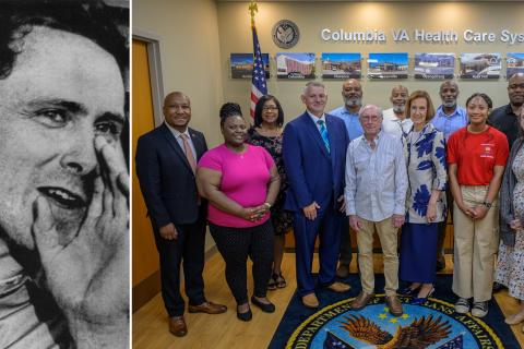 Wallace “Moe” Newcomb, a Vietnam War POW held captive for 5 years, was honored by @ColumbiaVAMC staff with a framed POW/MIA poster. A true hero. 🇺🇸
📖 Read more: bit.ly/MoeNewcomb

#Veterans #VietnamVeteran #POWMIA