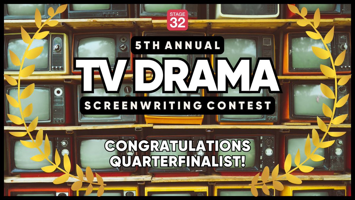 Stage32Scripts's tweet image. BIG Congratulations to all the Quarterfinalists in this year's TV Drama Contest! Let's show them our support, and if you're placed, tell us more about your script!
View the Quarterfinalists here:
buff.ly/sz6v5jT
#Stage32WritesMore #TVDrama #tvdrama