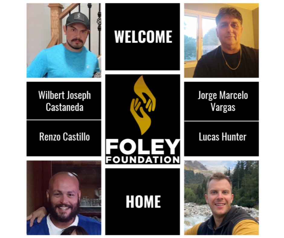 JamesFoleyFund's tweet image. The #FoleyFoundation rejoices at the release today of ten U.S. nationals held hostage by the Maduro regime in Venezuela, including:
Wilbert Castaneda – wrongfully detained for 325 days
Jorge Marcelo Vargas – wrongfully detained for 304 days
Renzo Castillo – wrongfully detained…