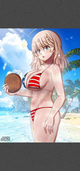 宇宙人ちゃん Alien girl on beach :)