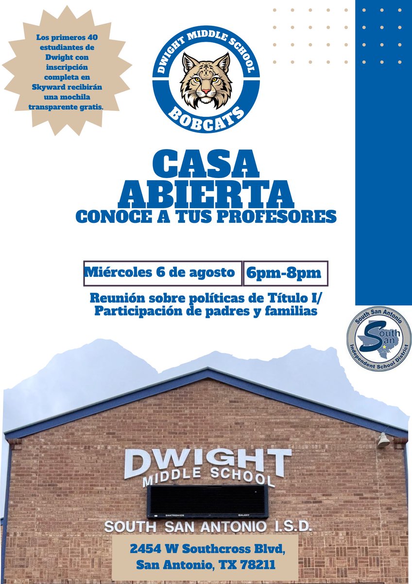 Dwight Middle School (@ssaisddwightms) on Twitter photo 