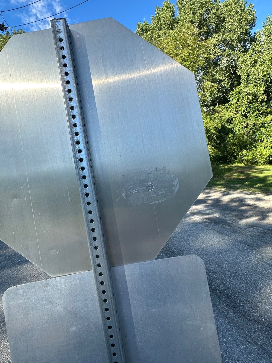 tomcontonio's tweet image. Someone keeps putting gross stickers on this sign; Saint Benedict, intercede for us!