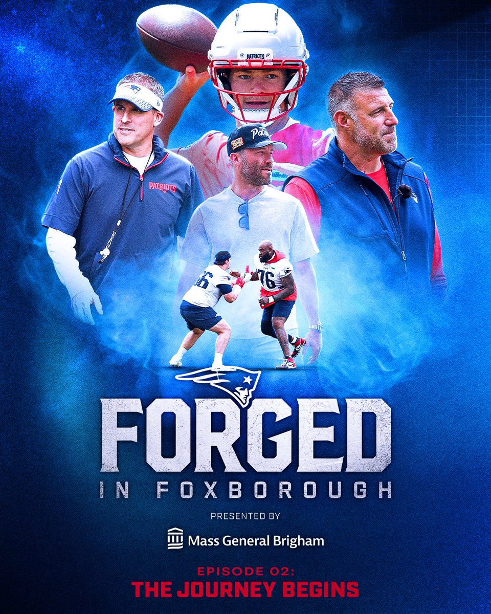 Patriots's tweet image. EP. 2 of 𝗙𝗼𝗿𝗴𝗲𝗱 𝗶𝗻 𝗙𝗼𝘅𝗯𝗼𝗿𝗼𝘂𝗴𝗵 is out NOW 👏
@MassGenBrigham | #NEPats
📺: bit.ly/44D6QDf