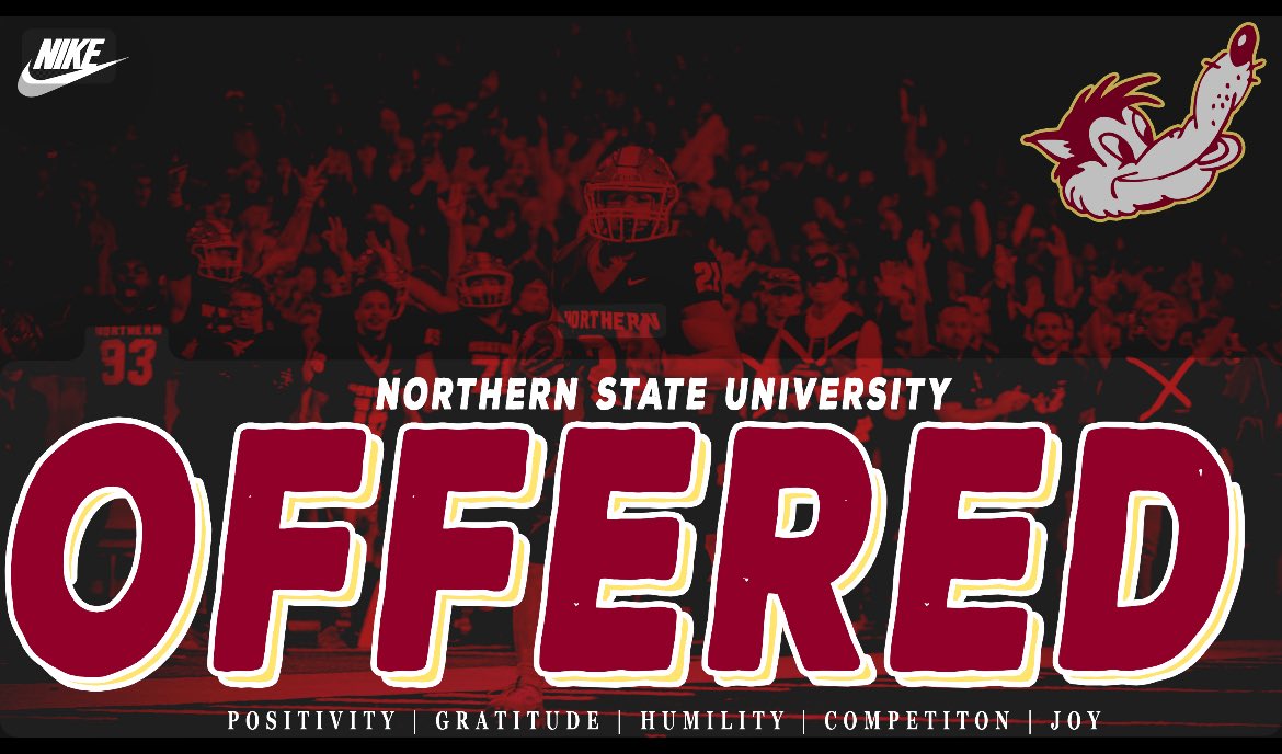 Edward Witkiewicz IV (@edwardwitkey) on Twitter photo After a great camp <a href="/NSUWolves_FB/">Northern State Football🐺 🏈</a> and conversation with <a href="/K_Price73/">Kiefer Price</a>, l am proud to announce that l've earned an offer from Northern State University! <a href="/NSUCoachSchmidt/">Mike Schmidt</a>
<a href="/coachkaminski/">Coach Kaminski</a> <a href="/shorty_sampson/">Cormac Sampson</a> <a href="/Pogue_Mike/">Mike Pogue</a> @travisWSN <a href="/Ryan_Gregory_/">Ryan Gregory</a> <a href="/MJ_NFLDraft/">Mark Johnson</a> <a href="/PrepRedzoneWI/">Prep Redzone Wisconsin</a> <a href="/SunPrairieFB/">Sun Prairie East Football</a> After a great camp <a href="/NSUWolves_FB/">Northern State Football🐺 🏈</a> and conversation with <a href="/K_Price73/">Kiefer Price</a>, l am proud to announce that l've earned an offer from Northern State University! <a href="/NSUCoachSchmidt/">Mike Schmidt</a>
<a href="/coachkaminski/">Coach Kaminski</a> <a href="/shorty_sampson/">Cormac Sampson</a> <a href="/Pogue_Mike/">Mike Pogue</a> @travisWSN <a href="/Ryan_Gregory_/">Ryan Gregory</a> <a href="/MJ_NFLDraft/">Mark Johnson</a> <a href="/PrepRedzoneWI/">Prep Redzone Wisconsin</a> <a href="/SunPrairieFB/">Sun Prairie East Football</a>