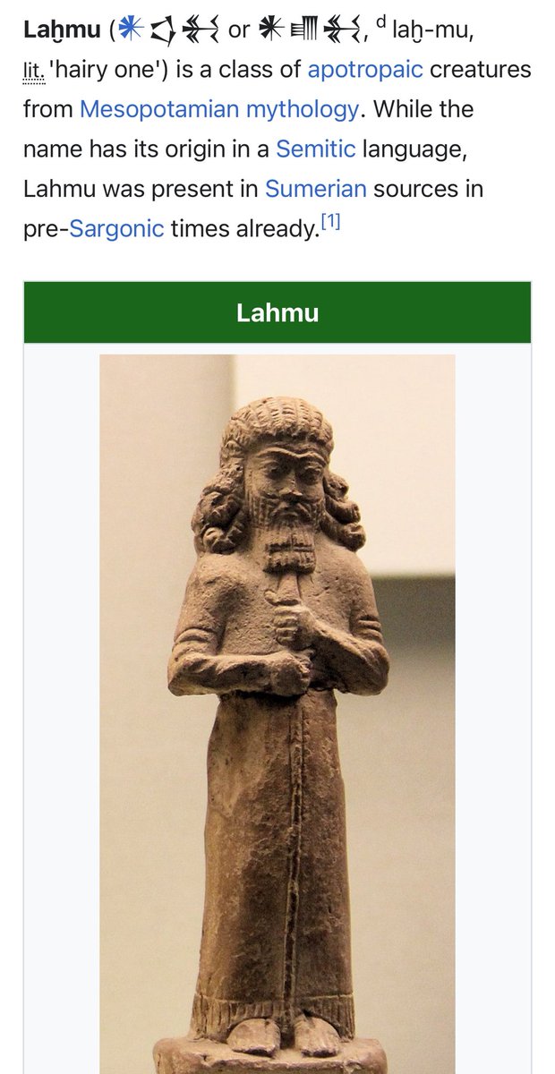 PGi_2001's tweet photo. I had always read that the etymology of “Bethlehem” was the “House of Bread.” Apparently, the city may have first been attested as "Bit-Laḫmi" in a 14th century BCE Amarna letter. Reading more about it, it appears that the city may have been named after a Mesopotamian deity, “Laḫmu” or “hairy one.”  So, Bethlehem may mean “House of the Hairy One?” lol 

https://t.co/Tvn5h1GrBW