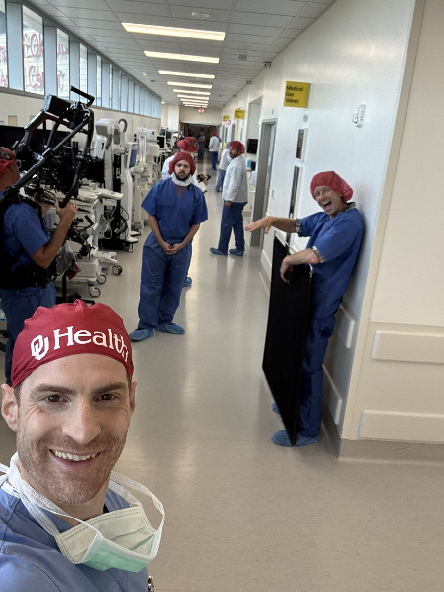 graffeo's tweet image. Just another day at the office! Proud to rep @OUHealth @OU_Neurosurgery and participate in a fun new take on "operative video" this week (s/o my co-star & OR tech extraordinaire #JordanRidge) π₯π€©π·π€³