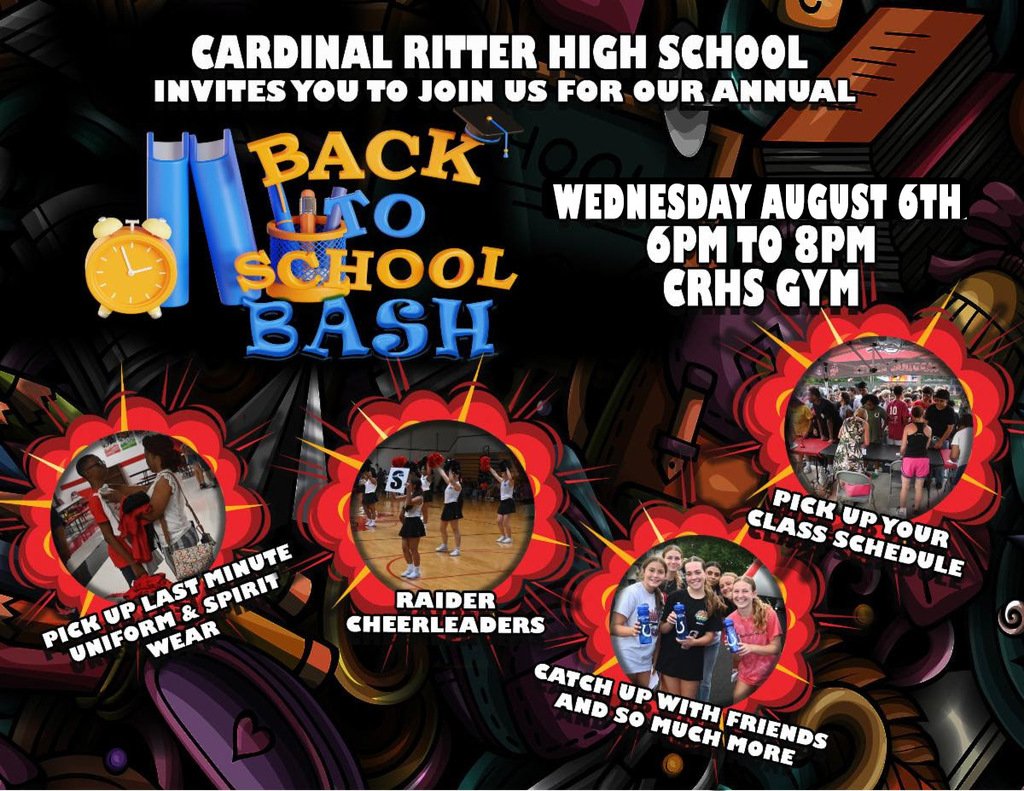 CRHS Back To School Bash - Wednesday August 6th - 6pm to 8pm