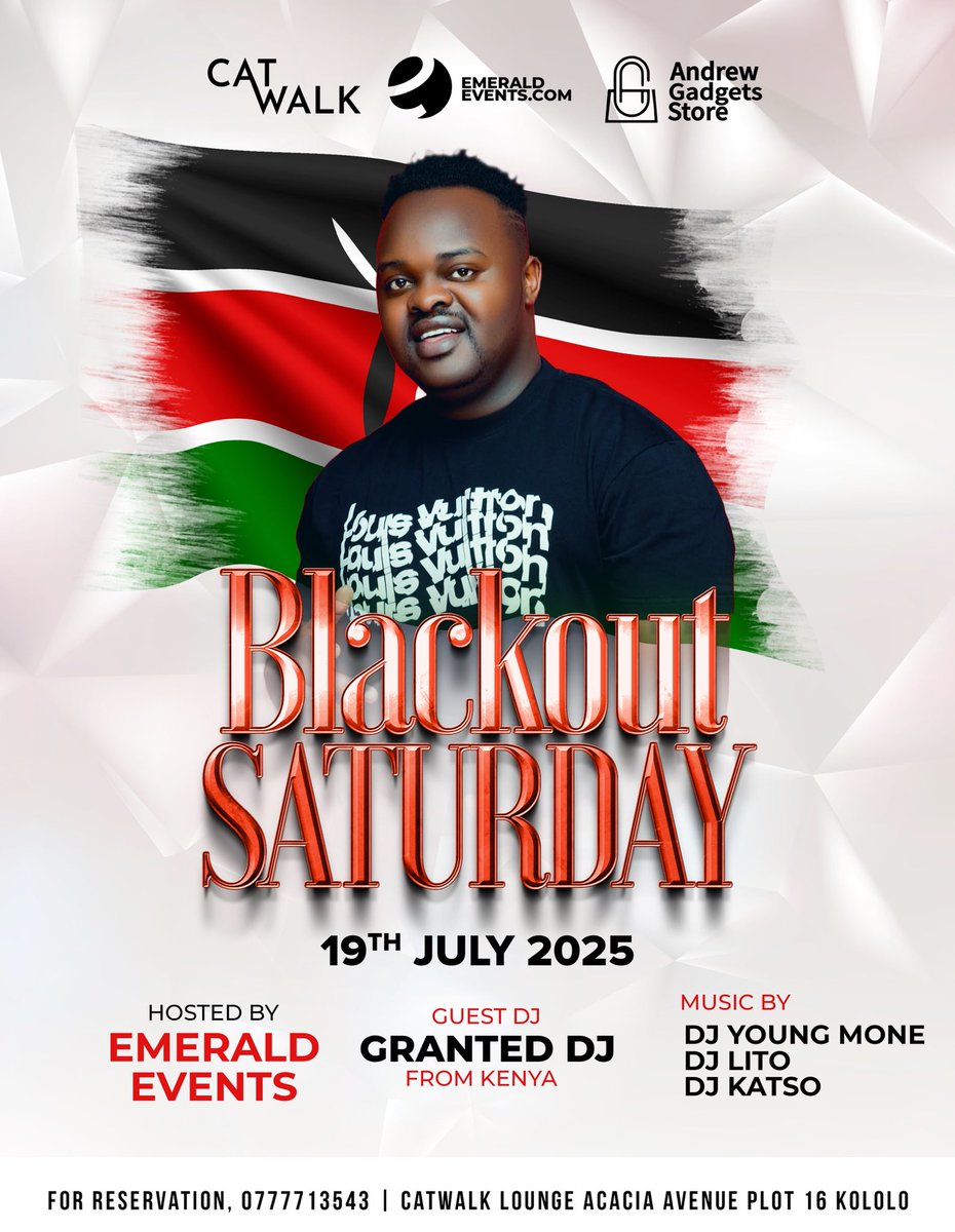 CatwalkKla's tweet image. Blackout Saturday weekend masavu spend like you don’t care it your Mula happiness is a medicine well well with @djlitoug @djyoungmone @djkatso all the way from Kenya Nairobi it’s @granteddeejay here to kill Kampala hosted by @emerald_events_co