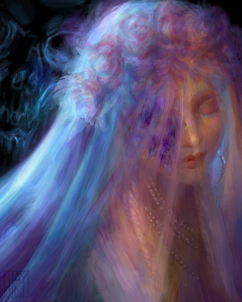 jia_yn's tweet image. Just a lil pspspsps in your ear 🤣
Thanks to everyone’s kind words, I finished this painting of Revenant! :D
(ELDEN RING NIGHTREIGN)