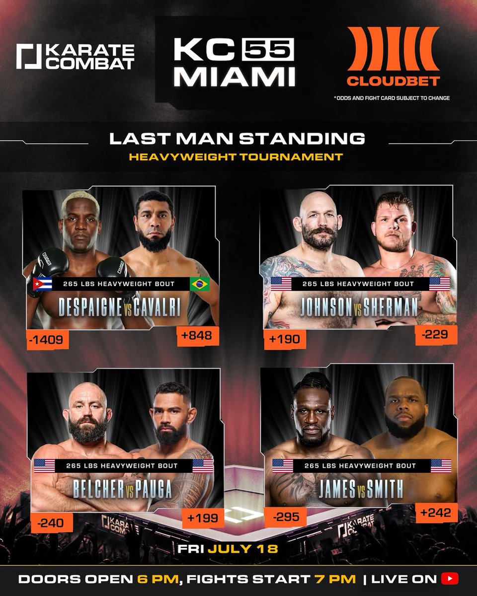 JspecTheHost's tweet image. MMA supporters we have a feast!
Veterans of the UFC, BKFC, Dirty Boxing and Karate Combat 👊🏼
Who's watching @KarateCombat ?
I am 😎 LFG @ZacPauga