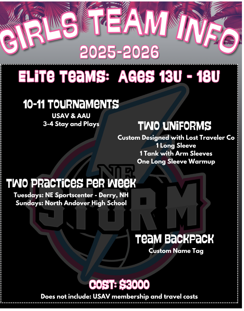 Paul Doherty (@paulren6902) on Twitter photo Weβre excited to announce our very first Girls Tryouts on Saturday, July 26th and Sunday, July 27th! Come be a part of one of the fastest-growing volleyball programs in New England!
You can register at our new and improved website nestormvolleyball.com <a href="/NEStormBball/">New England Storm</a> Weβre excited to announce our very first Girls Tryouts on Saturday, July 26th and Sunday, July 27th! Come be a part of one of the fastest-growing volleyball programs in New England!
You can register at our new and improved website nestormvolleyball.com <a href="/NEStormBball/">New England Storm</a>