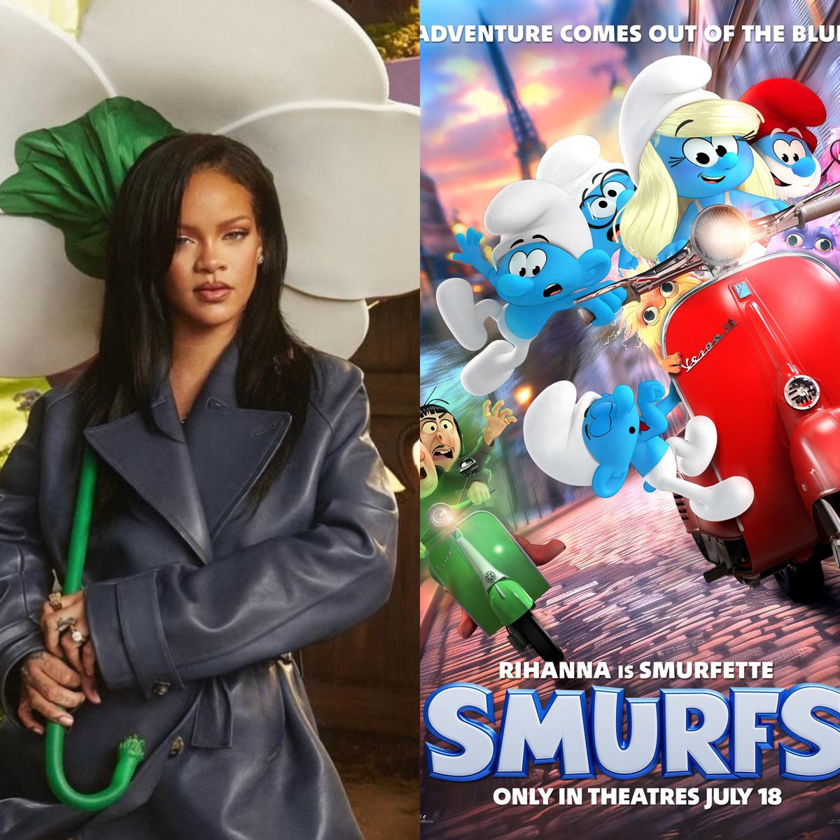 PopFusionHQ's tweet image. According to Forbes, Smurfs, which stars Rihanna, is shaping up to become “both a critical and box office FLOP despite marketing that placed the billionaire’s name front and center.”
They also report that critics are continuing to PAN the movie.