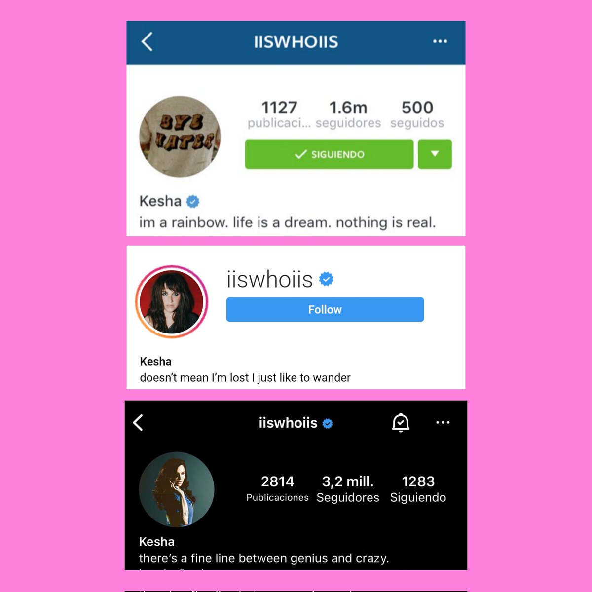 SSNsuxx's tweet image. wait, i just realized kesha didn’t tease period in her Instagram bio like she did with her past projects:(