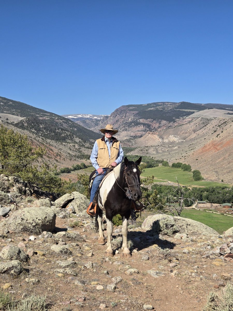 Big Jake on the mountain top. Steep trail