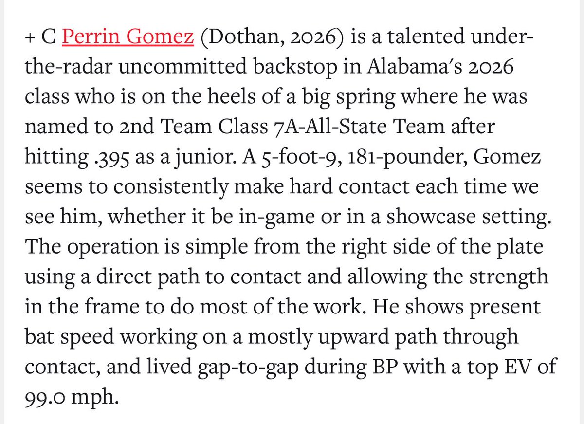 theperringomez's tweet image. Thank you @PrepBaseballAL !! @Hayes_Shep @dothan_wolves