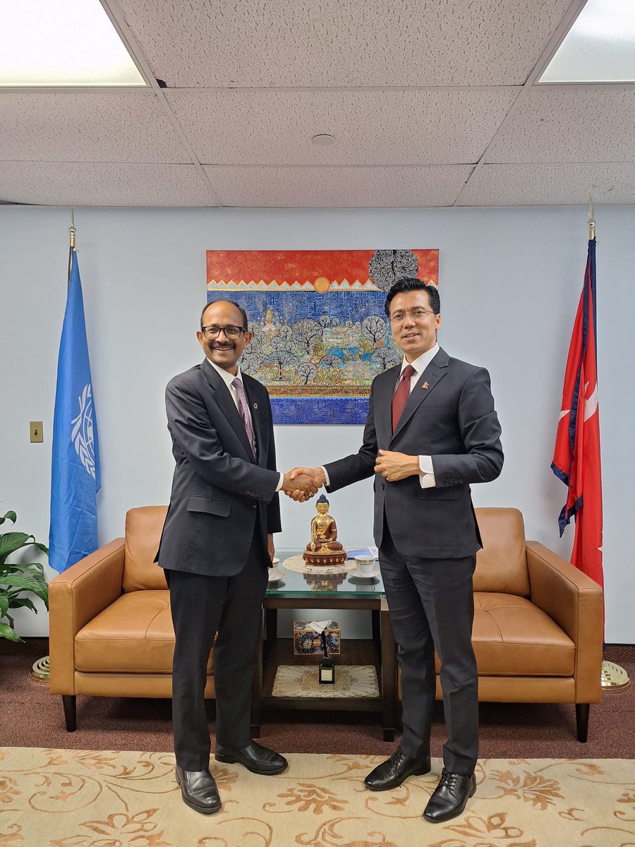 Nepal Mission to the UN (@nepalunny) on Twitter photo Amb <a href="/LokThapa2071/">Lok B Thapa</a> met with ASG & Special Representative of the Secretary General for Disaster Risk Reduction H.E. Mr. Kamal Kishore today. They discussed the importance of DRR mandate, Nepal’s needs and priorities along with best practices & ECOSOC’s role to advance this agenda. Amb <a href="/LokThapa2071/">Lok B Thapa</a> met with ASG & Special Representative of the Secretary General for Disaster Risk Reduction H.E. Mr. Kamal Kishore today. They discussed the importance of DRR mandate, Nepal’s needs and priorities along with best practices & ECOSOC’s role to advance this agenda.