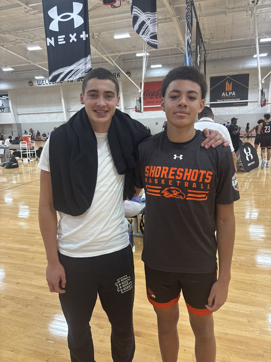 PCquakersBBall's tweet image. OPC 25β @JakeWest_3 (@NUMensBball) at the @UANextBHoops Finals in Chicago to support the guys #C2Tππ
