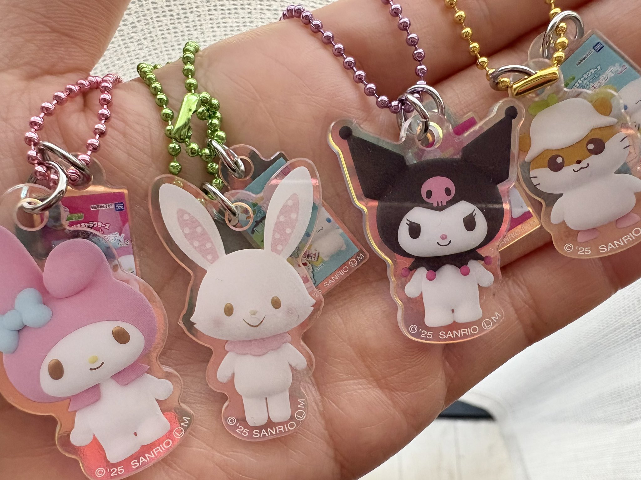 ぬいぐるみ キーホルダー POKKE ピンク うさぎ チェリー ぬいぐるみ