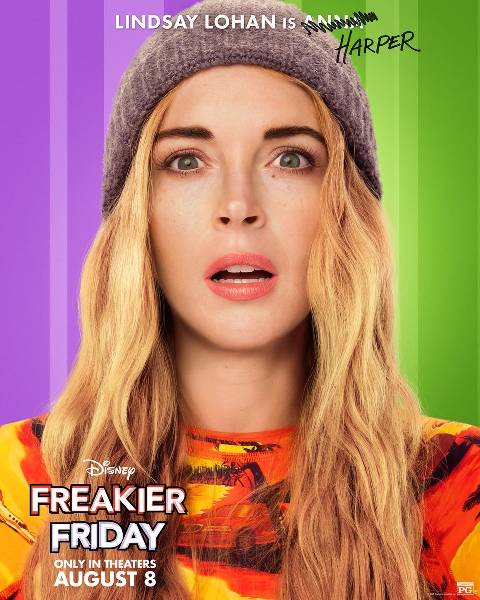 lindsaylohan's tweet image. This is the switch-up you've been waiting for! See Freakier Friday in theaters August 8. Get tickets now: Fandango.com/FreakierFriday