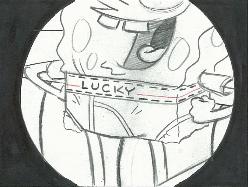ArtofSpongebob's tweet image. A drawing by Erik Wiese from the episode "Boating School."