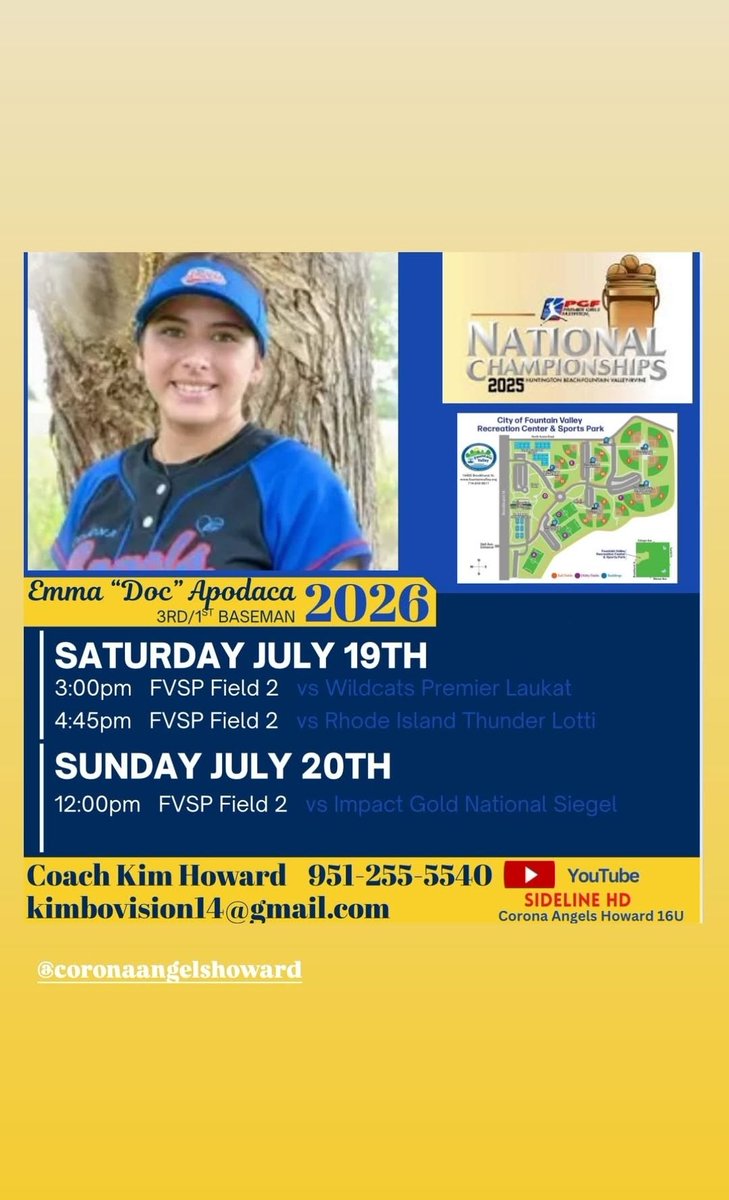 Come watch me and my @CA_Howard sisters put it all on the field for the National Title. <a href="/PGFnetwork/">PGF</a>