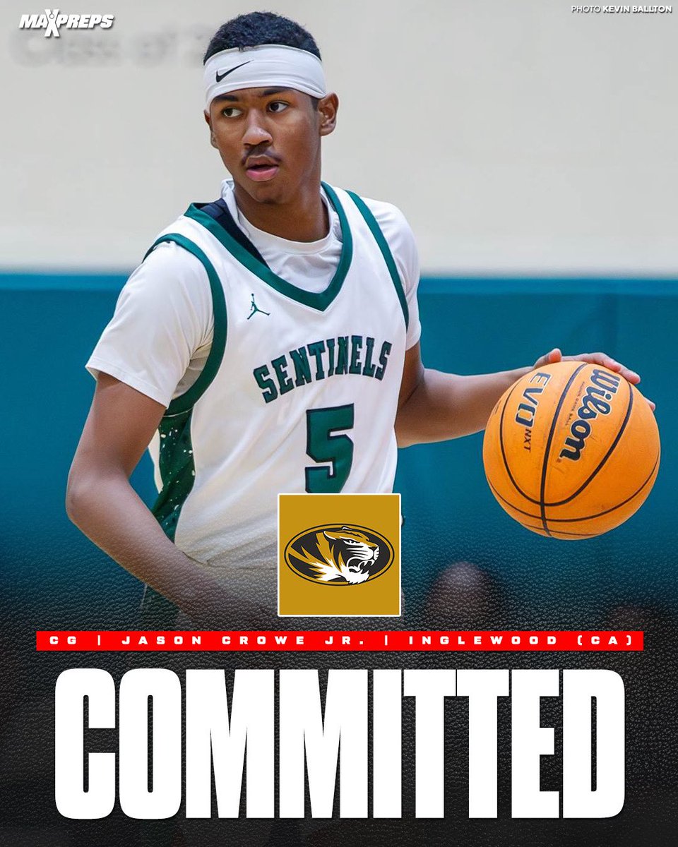 MaxPreps's tweet image. 🚨: 5⭐️ combo guard Jason Crowe Jr. commits to Missouri!!
Crowe Jr. averaged 37.4 points and 5.8 assists during his sophomore season.
Check out his MaxPreps player profile:
maxpreps.com/ca/lynwood/lyn…